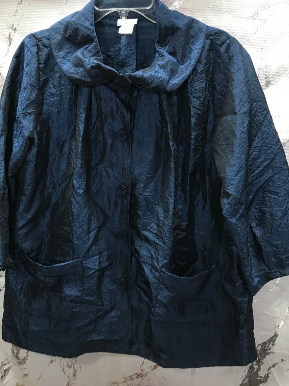 Caribe Women's Crinkled Blazer Jacket